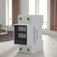 CHYT 220V 63A Voltmeter Fasa Tunggal dengan Proteksi Batas yang Dapat Disesuaikan dan Pelindung Tegangan Rendah 1-40A 1-63A Tipe Arus AC