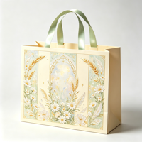 Sac en papier haut de gamme à thème zodiacal avec poignée en ruban gaufré 3D, sac de shopping écologique personnalisé avec logo imprimé
