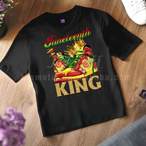 Juneteenth <span class=keywords><strong>King</strong></span> DTF Transfert Design Chaussures Fer sur Applique pour Tshirt Vêtements Sac - Product Image 5