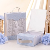 Boîte à bonbons de mariage carrée en velours de luxe Papier synthétique écologique pour la Saint-Valentin et la fête des enseignants Coffret cadeau personnalisable