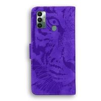 Pour Tecno Spark 8 Pro GO 2020 6 7 7P 4 Camon 16 Premier 17 15 17P dessin animé tigre mat portefeuille étui en cuir support housse à rabat