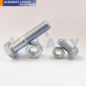 MALAXY China Fabricação Preço de atacado grau 8.8 parafusos lavadora Din931 Din933 parafuso sextavado galvanizado métrico de aço inoxidável