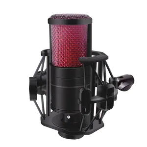 Microfone condensador para gravação v500, microfone ao vivo profissional adequado para gravação on-line youtube e podcast