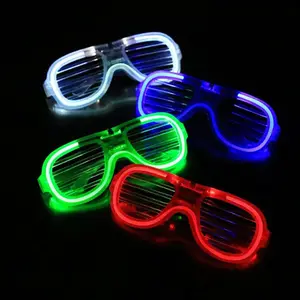 Gafas de sol con luz Led de un dólar, lentes de sol con luz Led, color verde, para fiestas