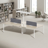 Cloison de bureau moderne en bois avec poste de travail flexible et réglable à installation facile pour bibliothèque et bureau