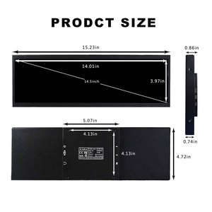 <span class=keywords><strong>Monitor</strong></span> IPS de Barra Estirada de 14.5 Pulgadas y 2560x720, Pantalla Secundaria USB <span class=keywords><strong>Tipo</strong></span> <span class=keywords><strong>C</strong></span> para PC, Monitoreo de Temperatura de CPU y GPU, Reemplazo de Ventilador de 3x120 mm - Product Image 4