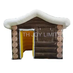 Бесплатная доставка! 3x3x2,5 mh на открытом воздухе Рождественский домик для рождественской вечеринки палатка надувной Санта дом мини Рождественский домик