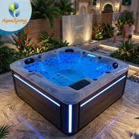 Vente en gros de spa extérieur en acrylique pour 6 personnes avec système Balboa, 80 jets de massage, baignoire jacuzzi pour hôtel et complexe hôtelier
