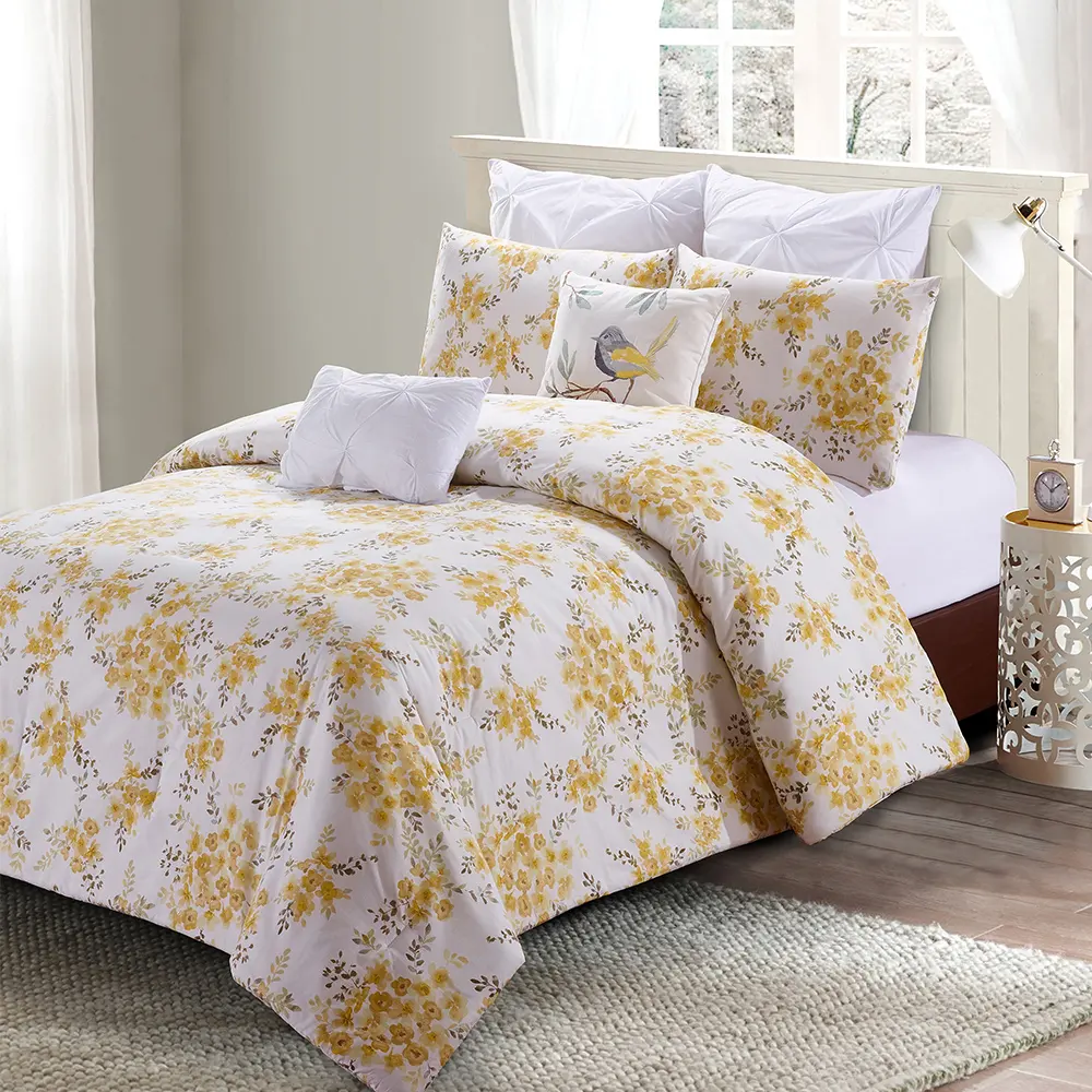 KING SIZE Cotton comfort set bedding designer bedding sets 7 pieces luxury Wholesale bedding sets collections