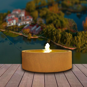 <span class=keywords><strong>Fontaine</strong></span> moderne de luxe en fonte d'acier corten caractéristique d'eau extérieure élégante <span class=keywords><strong>zen</strong></span> <span class=keywords><strong>pour</strong></span> yards jardins utilisation décorative intérieure mariage - Product Image 1