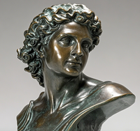Sculpture de statue de tête de buste de femme de Grèce antique en Bronze grandeur nature personnalisée