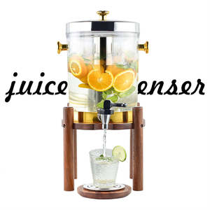 Equipo de Catering 8L Soporte de madera Dispensadores de bebidas individuales de plástico Dispensador de jugo de café de Soda Dispensador de bebidas con grifo - Product Image 6