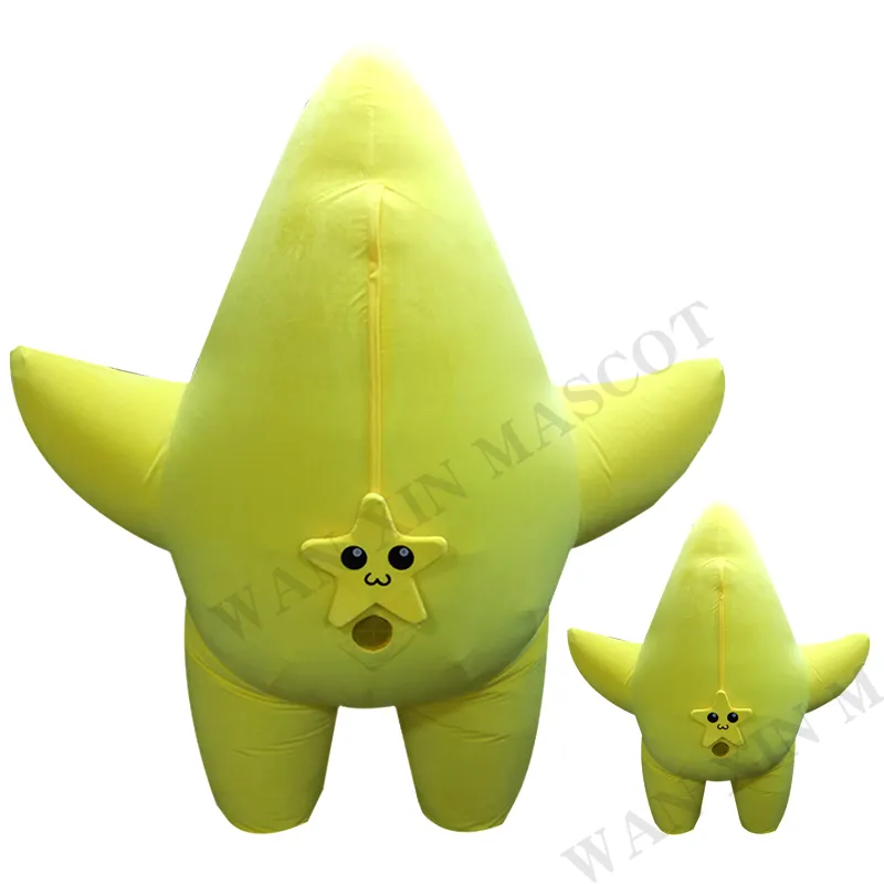 Niedliche Fat Star Maskottchen Kostüm kommerziellen Spaziergang Leistung Yellow Star Charakter aufblasbare Maskottchen Kostüm Essen Maskottchen Brauch