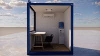 Skyacross CX2627 – Bureau mobile préfabriqué modulaire sur mesure en conteneur maritime de 10 pieds, structure robuste, pliable et extensible