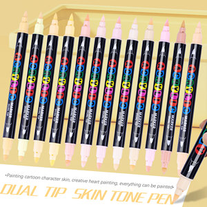 Dubbele Punt Op Water Gebaseerde Acrylverf Markeerstift Set Oem Kleuren Vloeibare Fluorescerende/Glow Dark Rock Painting Art Markers - Product Image 5