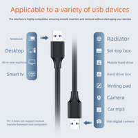 Cable USB 3.0 Macho a Macho de 3 pies, Cable USB a USB con Conector Chapado en Oro para Carcasas de Disco Duro, Reproductor de DVD, Enfriador de Portátil