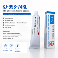 Colle silicone neutre RTV KEJIA KJ-998-74RL rouge, non liquide, haute température, résistante aux intempéries, résistance 300°C, certifiée ROHS