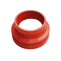 Raccord de tuyauterie incendie en fonte ductile, haute résistance, homologué FM UL, peint en rouge, avec coude, croix et té flexibles pour connexion anti-incendie