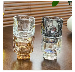 Vaso de chupito clásico de base pesada y diseño retorcido, 60 ml, de vidrio sin plomo, mini vaso para restaurante, bar, uso profesional, decoración <span class=keywords><strong>del</strong></span> hogar y fiestas - Product Image 3