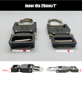 Hebilla Metálica Táctica de 1 Pulgada con Anillos en D, Hebilla Deslizante Ajustable de Metal de 26 mm para Correas de Bolsa, Fabricada en China - Product Image 3