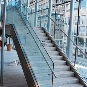 Barandilla de Escalera Moderna y Contemporánea de Acero Inoxidable con Abrazaderas de Vidrio, Diseño para Uso en Hoteles, Resistente al Óxido - Product Image 4