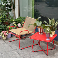 Chaise de jardin individuelle relaxante pour hôtel, maison d'hôtes, café, extérieur et loisirs, avec structure robuste en acier inoxydable et corde tressée respirante