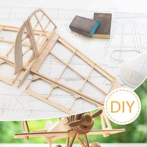 Kit artigianale in legno-10 fogli non finiti 140 bastoncini ideali per modelli fai da te, artigianato, progetti per <span class=keywords><strong>Hobby</strong></span> e ridimensionamento architettonico - Product Image 3