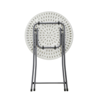Table de pique-nique pliable légère pour l'extérieur, résistante aux intempéries, avec structure en acier, pour restaurants et usage domestique, table en plastique personnalisée
