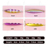 Leurres de pêche en métal Offre Spéciale 20g/30g/40g/60g/80g appâts durs de pêche lumineux à pas lent en eau salée verticale