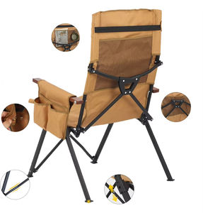 <span class=keywords><strong>Chaise</strong></span> de plage pliable réglable avec appui-tête et poche latérale, <span class=keywords><strong>chaise</strong></span> <span class=keywords><strong>longue</strong></span> portable pour le <span class=keywords><strong>camping</strong></span> en plein air, le pique-nique, la pêche et la terrasse - Product Image 3