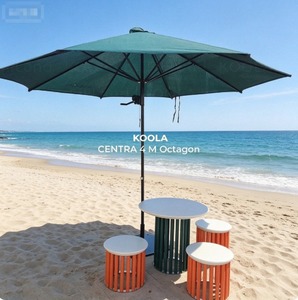 Commercial Patio <b>Umbrella</b> 13 ft Steel Center Post Outdoor Parasol Heavy Duty UV Protection for Cafe Courtyard - Product Image 1