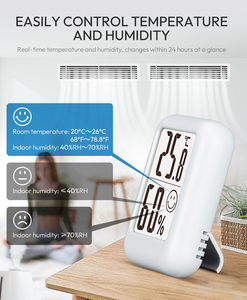 ABS trứng lồng ấp Nhiệt kế đo độ ẩm kế OEM trong nhà ngoài trời nhiệt độ độ ẩm Màn hình hiển thị cảm biến cho phòng sử dụng - Product Image 2