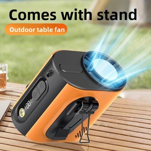 Portable Waist Mounted Cooling Fan Foldable Metal <b>Clip</b> On Personal Fan with LED Light USB Powered Ice Version Cooling - Product Image 5