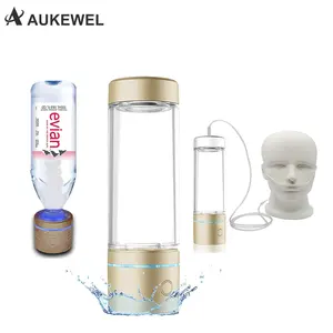 AUKEWEL grosir 240ml H2 isi 3000pdb Nano hidrogen generator air dengan peralatan gas inhalasi