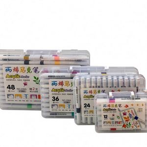 Ensemble de marqueurs acryliques personnalisés pour le dessin artistique sur bois, verre, roche, papier, tasses, céramique, tissu - Product Image 2