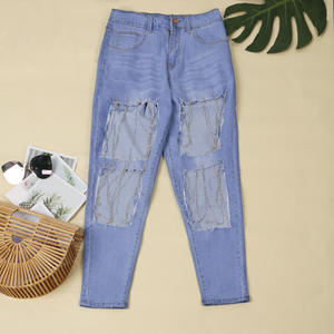 <span class=keywords><strong>Jeans</strong></span> <span class=keywords><strong>Donna</strong></span> Super <span class=keywords><strong>Corti</strong></span> con Frange Aderenti Moda 2026 - Product Image 2