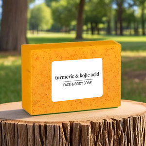 EE. UU. Venta al por mayor Stock 100g Hecho a mano Kojic Acid <span class=keywords><strong>Bar</strong></span> Jabón Lirio Cúrcuma Limón Jengibre Manteca de karité Europeo Americano Baño Ducha - Product Image 1