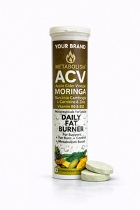 Comprimés effervescents de vinaigre de cidre de pomme OEM avec Moringa, Garcinia et L-Carnitine – Soutien au métabolisme et à la gestion du poids, pin - Product Image 4