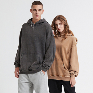 Custom Design Vintage Pullover Sweatshirt Hoodie Loose Washed Wholesale Blank Tie Dye Men's Streetwear Hoodie - Product Image 3