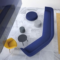 Icon Nordic Modern Kantoor Receptie Restaurant Meubels Modulaire Sectionele Gebogen Bank Set Voor Woonkamer Slaapkamer Stof Stijl