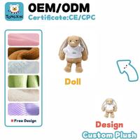 Mascotte de marque personnalisée par le fabricant, lapin en peluche, jouet en peluche, OEM ODM, vente en gros, cadeau promotionnel pour campagne d'entreprise CPC