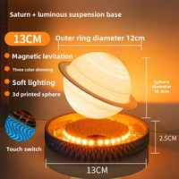 Lune flottante de Saturne en lévitation magnétique, veilleuse LED 3D, blanc chaud, à brancher, décoration d'espace de chambre à coucher, cadeau, contrôle tactile