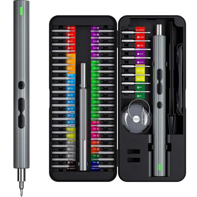 Mini Electric Screwdriver Set 58 in 1 Cordless Precision Screw with 50 Magnetic Bits for Phone Watch Camera Repair Tool Kit