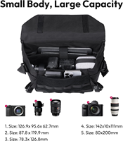 OEM Kamera-Umhängetasche Stativhalter Kleine Kompakte DSLR/SLR/Spiegellose Kameras Wasserabweisende Crossbody-Tasche aus Polyester