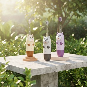 <span class=keywords><strong>Brosse</strong></span> <span class=keywords><strong>à</strong></span> dents électrique intelligente pour bébé, personnalisable, avec lumière colorée, pour voyage et usage domestique, 2 têtes de rechange - Product Image 1