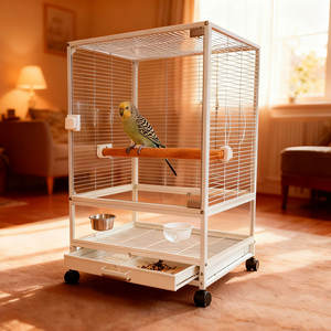 Volière de petite à moyenne taille, directement de l'usine, avec un plateau de style tiroir et un design de cloison - Product Image 1