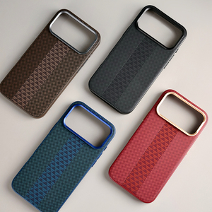 Fundas de Cuero de Lujo L146 para iPhone 17 Pro Max, Carcasa de Teléfono con Fibra de Aramida Ultra Resistente, Capa para Celular - Product Image 4