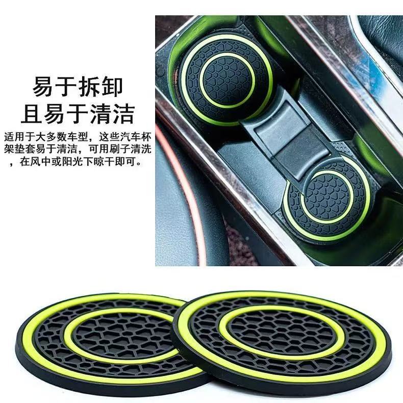 Honeycomb pattern water coasters [green] - one pair