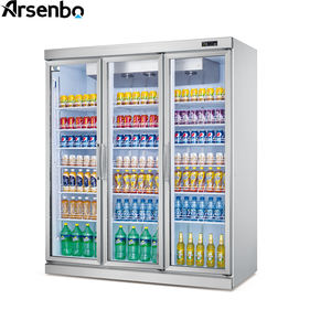 Supermercato split compressore display frigorifero con doppio strato porta di vetro - Product Image 4