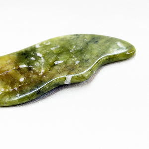 Piedra Gua Sha Facial de Jade Verde, Tabla Gua Sha Corporal, Masajeador de Raspado, Herramienta de Masaje Facial Lifting, Terapia de Acupuntura Facial - Product Image 2